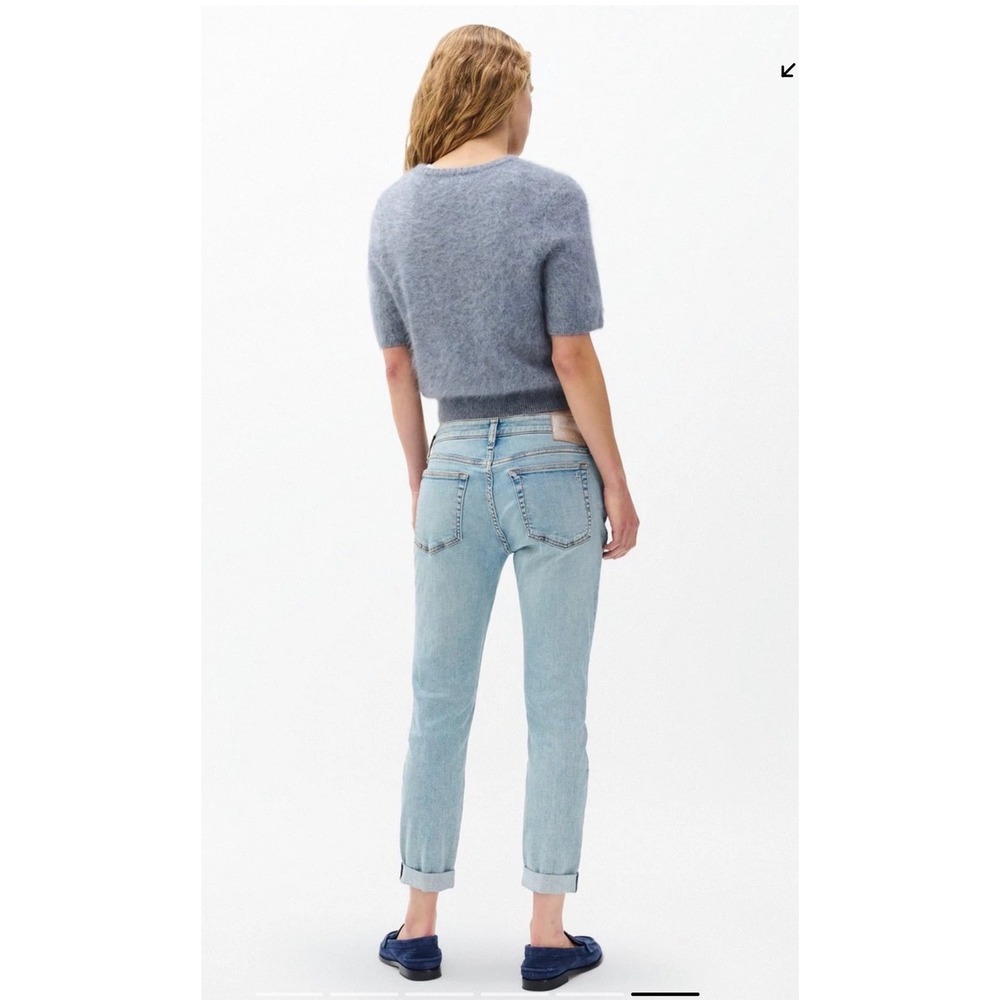 New Rag & Bone Size 28 The Dre Low-Rise Slim Boyfriend Jeans Daphne Blue Denim - Picture 3 of 12